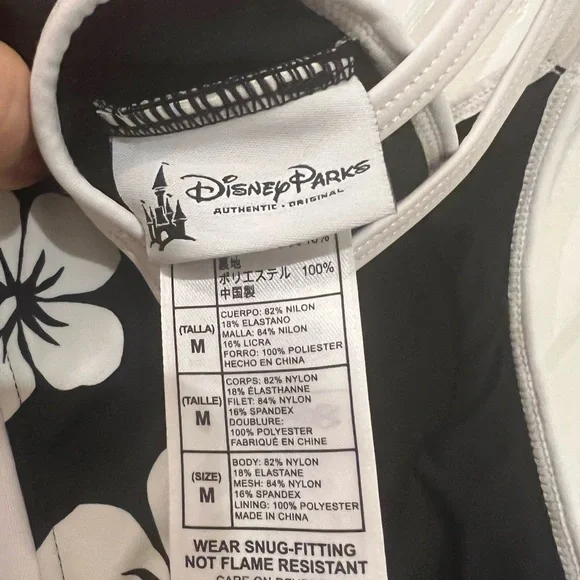 Disney Black and White Floral Swim Dress - Picture 3 of 6